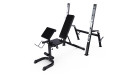 Скамья со стойками под штангу DFC GORILLA черная, с партой для бицепса