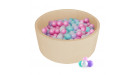 Детский сухой бассейн Kampfer Pretty Bubble (Желтый + 300 шаров розовый/мятный/жемчужный/сиреневый)